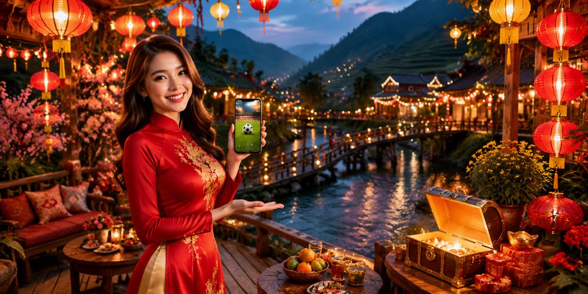 Người dùng xem phân tích tỷ lệ cược bóng đá tại chợ đêm Sapa trên điện thoại di động