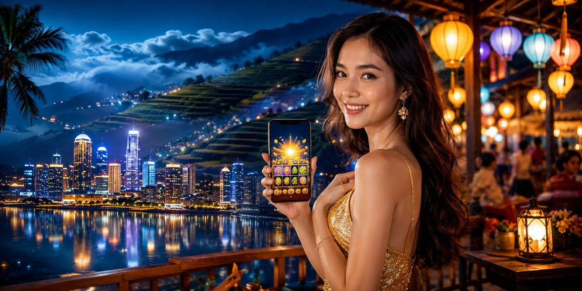 Không khí chợ đêm Sapa với người chơi thử slots game trên điện thoại